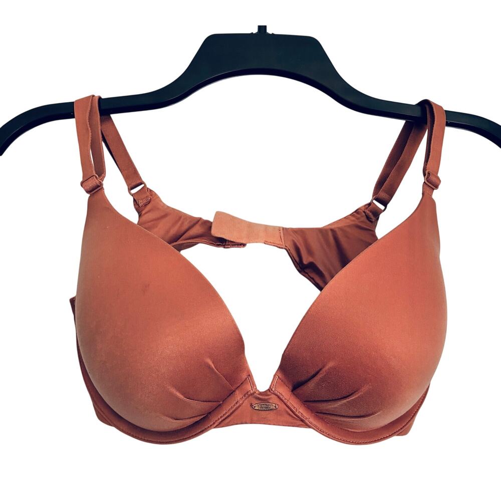 Victoria's Secret Fabulous Push Up Bra Copper Brown 34D Padded